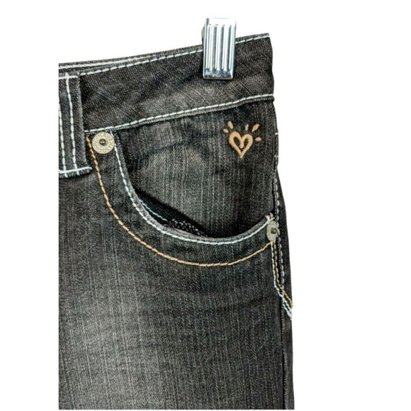 JUSTICE Jeans Simply Low Jeans Girls Size 14 reg Black Denim Straight Leg - Picture 4 of 9